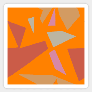 Orange tangerine abstract contemporary art design Sticker